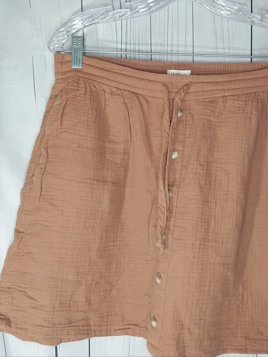 UpWest Coastal 100% Organic Cotton Gauze High-Waisted Mini Skirt - Picture 3 of 7